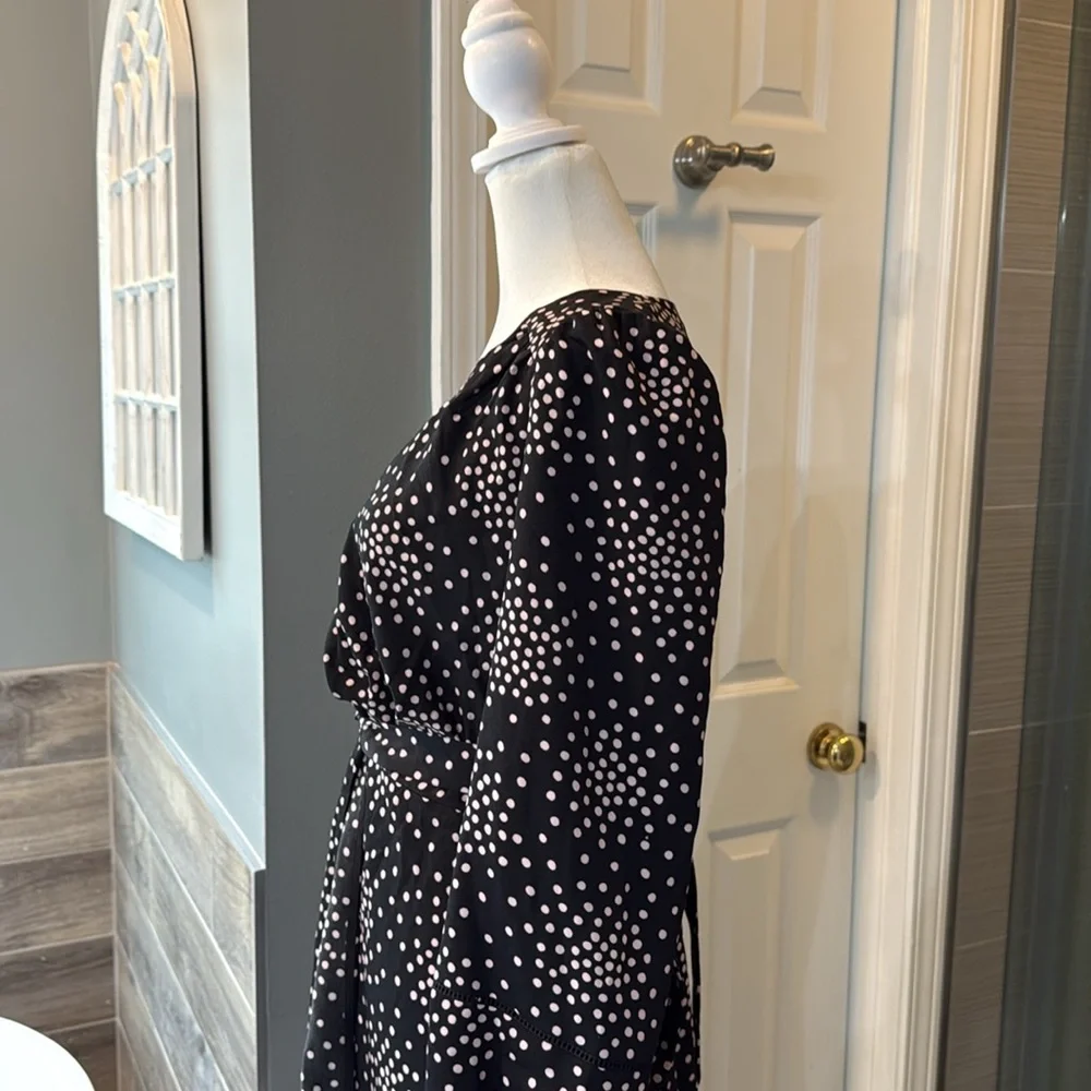 Kate Spade Women's Confetti Wrap‎ Dress Black Size 4